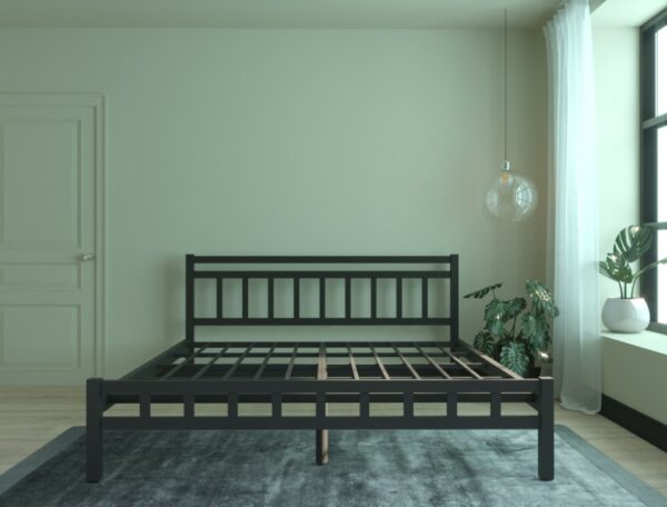 bed bedframe bedroom design black